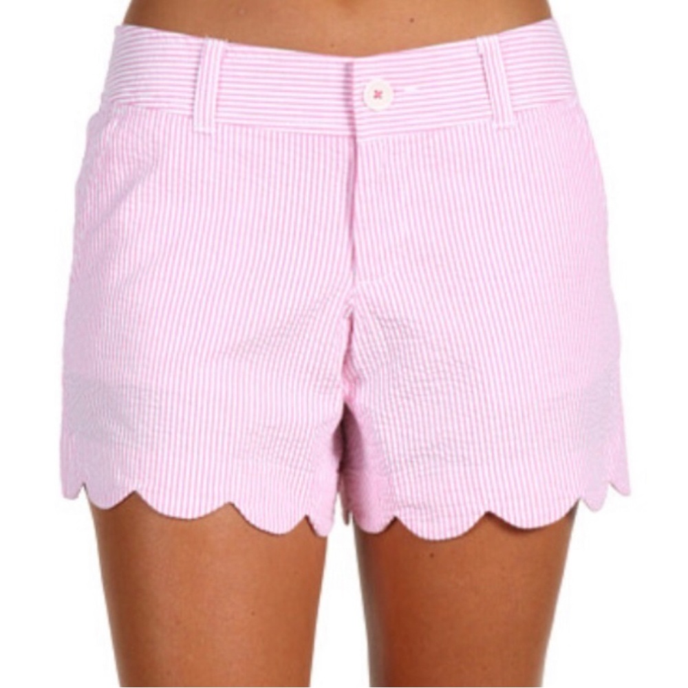 Lilly Pulitzer pink seersucker shorts